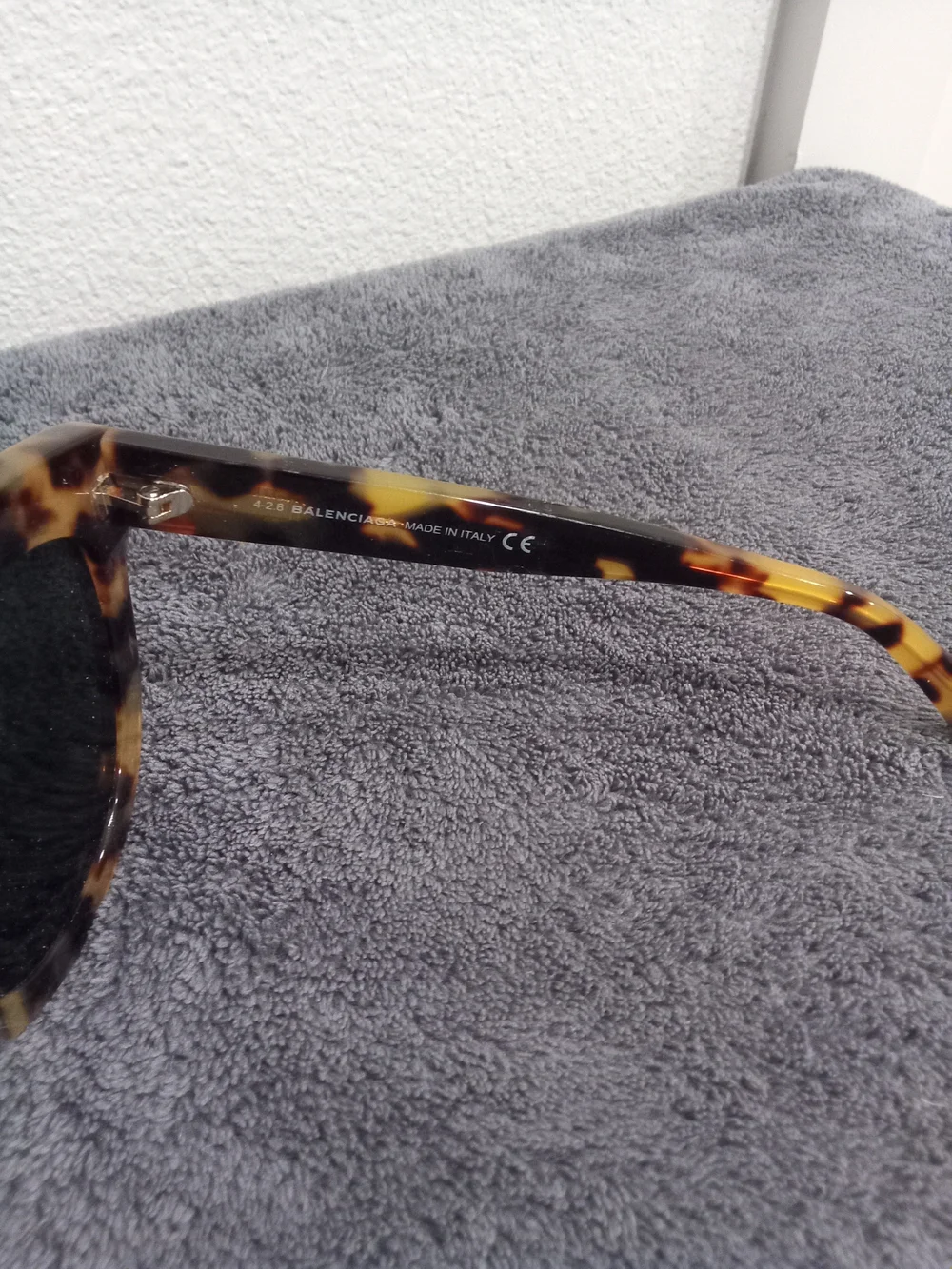Balenciaga Tortoiseshell Round Sunglasses with Dark Lenses